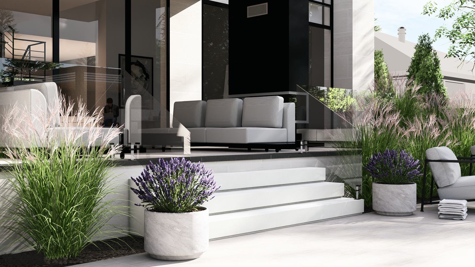 Steps and garden Toronto landscape design